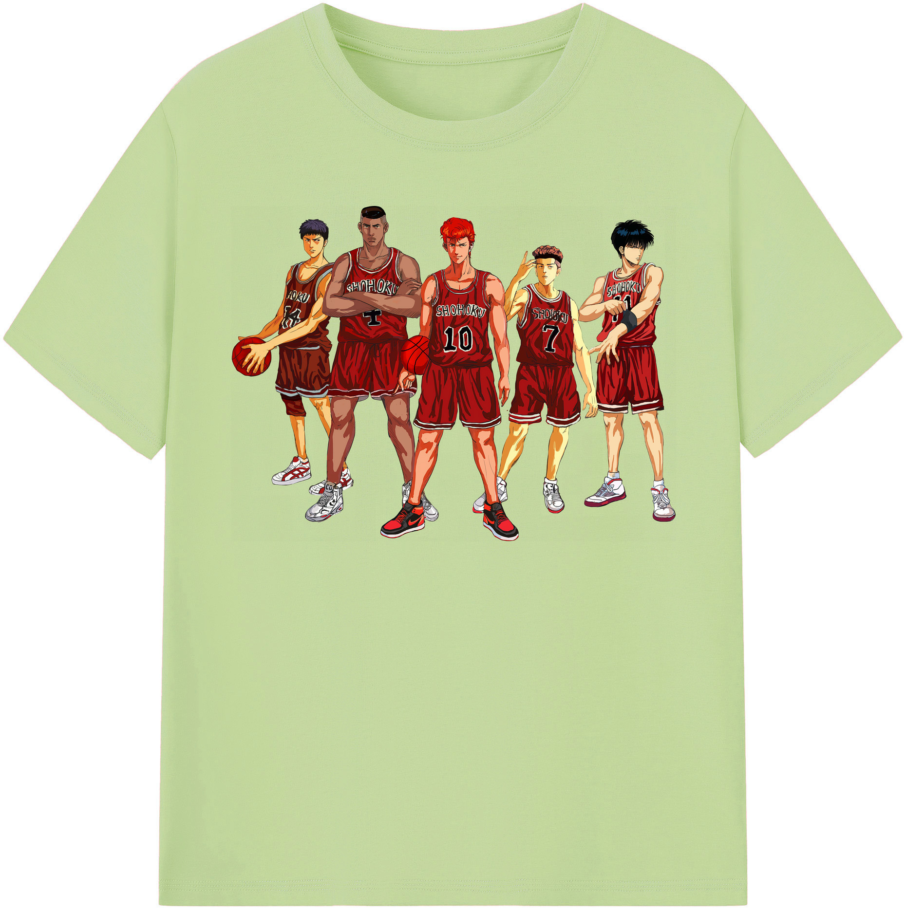 SLAM DUNK／スラムダンク 綿100％半袖Tシャツ（フロントプリント）